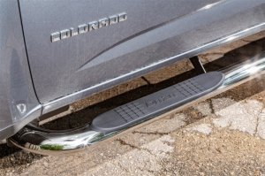 Chevrolet Silverado Nerf Bars - Dee Zee - 4 in. Oval Stainless - Polished - `14-`18